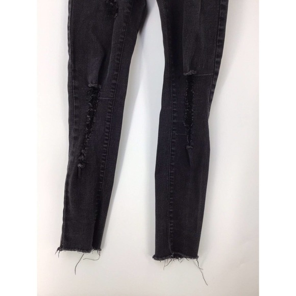 Vince Blue Jean Distressed Women’s Size 1 Black - Picture 4 of 12